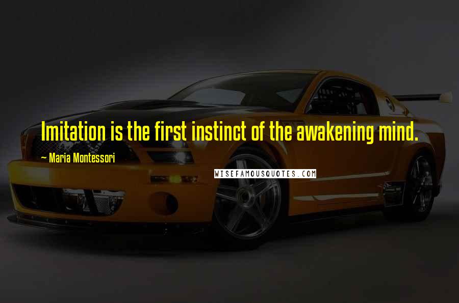 Maria Montessori Quotes: Imitation is the first instinct of the awakening mind.