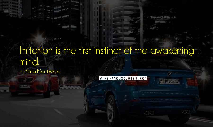 Maria Montessori Quotes: Imitation is the first instinct of the awakening mind.