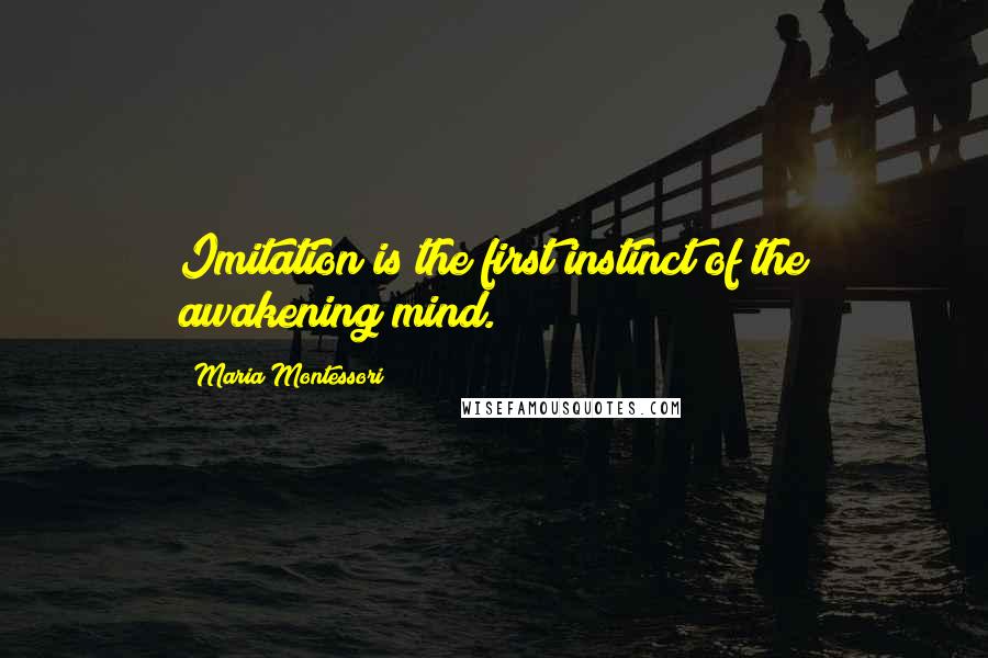 Maria Montessori Quotes: Imitation is the first instinct of the awakening mind.