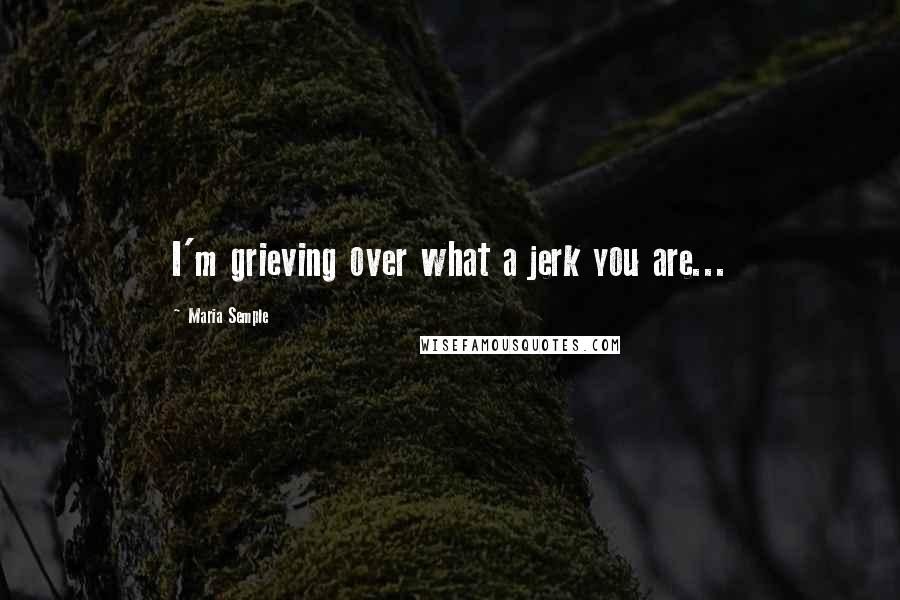 Maria Semple Quotes: I'm grieving over what a jerk you are...