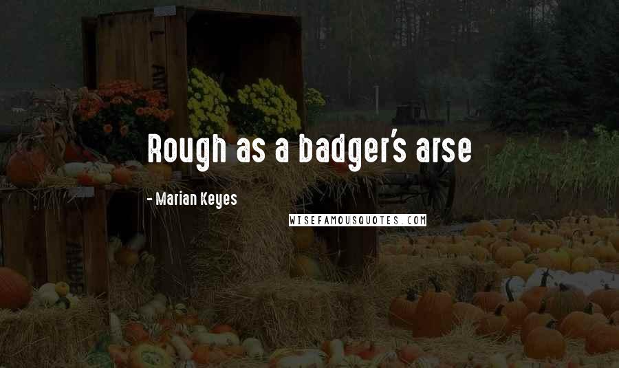 Marian Keyes Quotes: Rough as a badger's arse