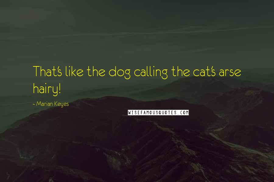 Marian Keyes Quotes: That's like the dog calling the cat's arse hairy!