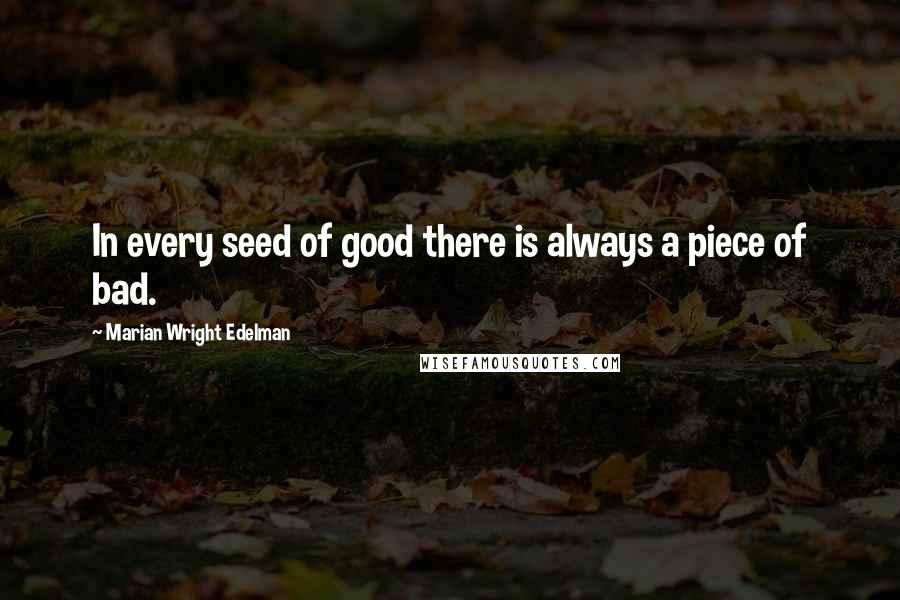 Marian Wright Edelman Quotes: In every seed of good there is always a piece of bad.