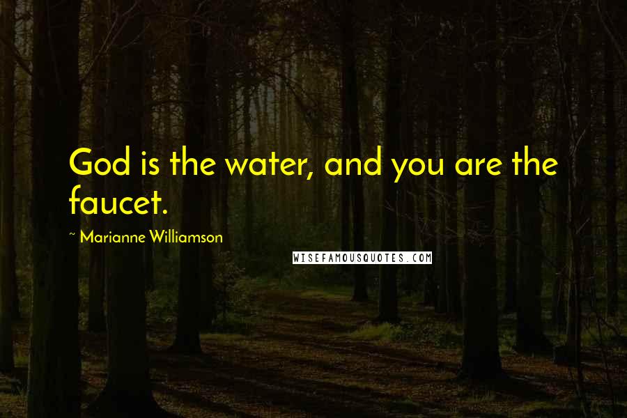 Marianne Williamson Quotes: God is the water, and you are the faucet.