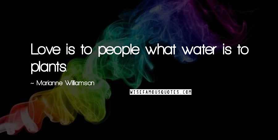 Marianne Williamson Quotes: Love is to people what water is to plants.