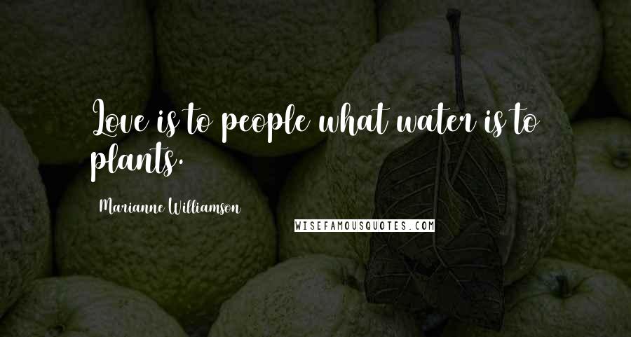 Marianne Williamson Quotes: Love is to people what water is to plants.