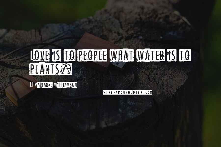 Marianne Williamson Quotes: Love is to people what water is to plants.