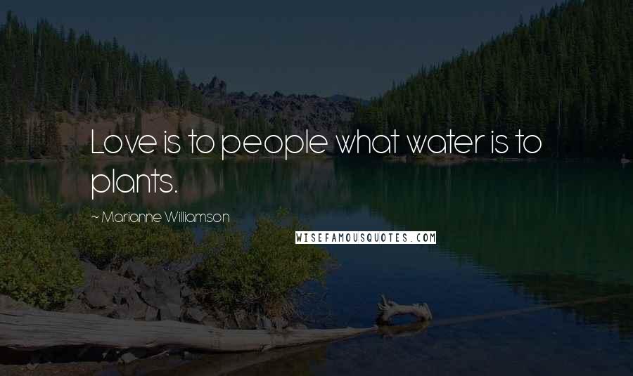 Marianne Williamson Quotes: Love is to people what water is to plants.