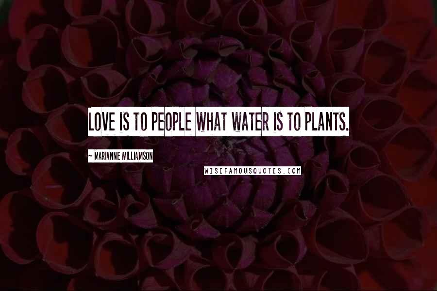 Marianne Williamson Quotes: Love is to people what water is to plants.