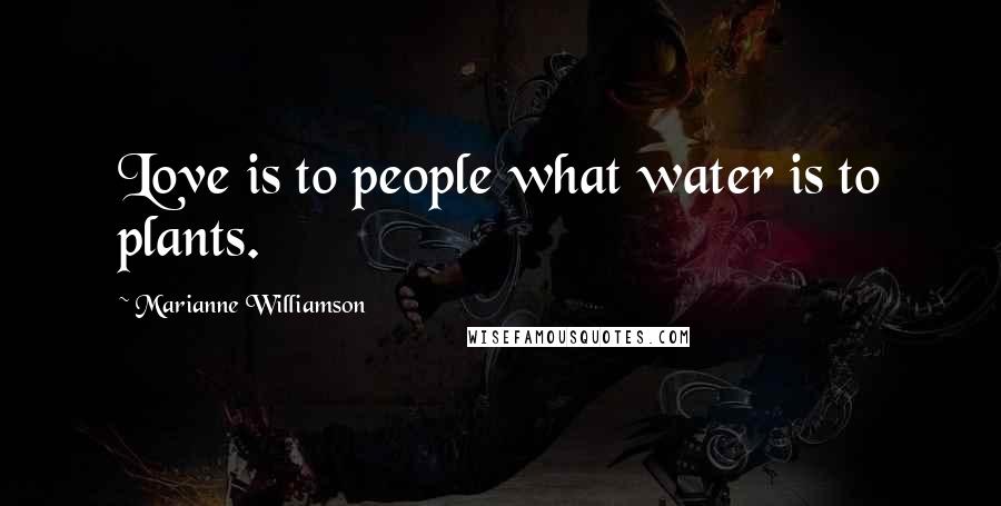 Marianne Williamson Quotes: Love is to people what water is to plants.