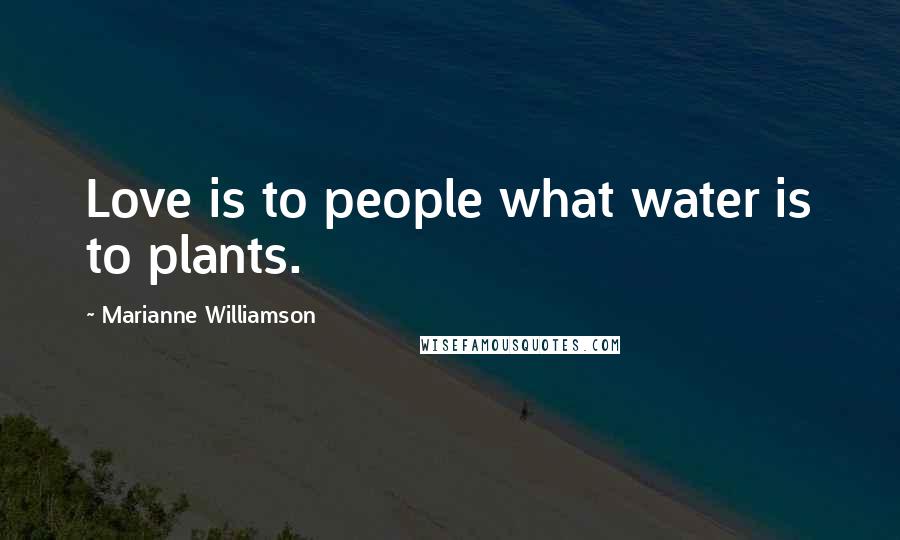 Marianne Williamson Quotes: Love is to people what water is to plants.