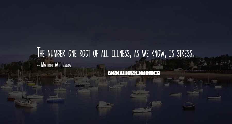 Marianne Williamson Quotes: The number one root of all illness, as we know, is stress.