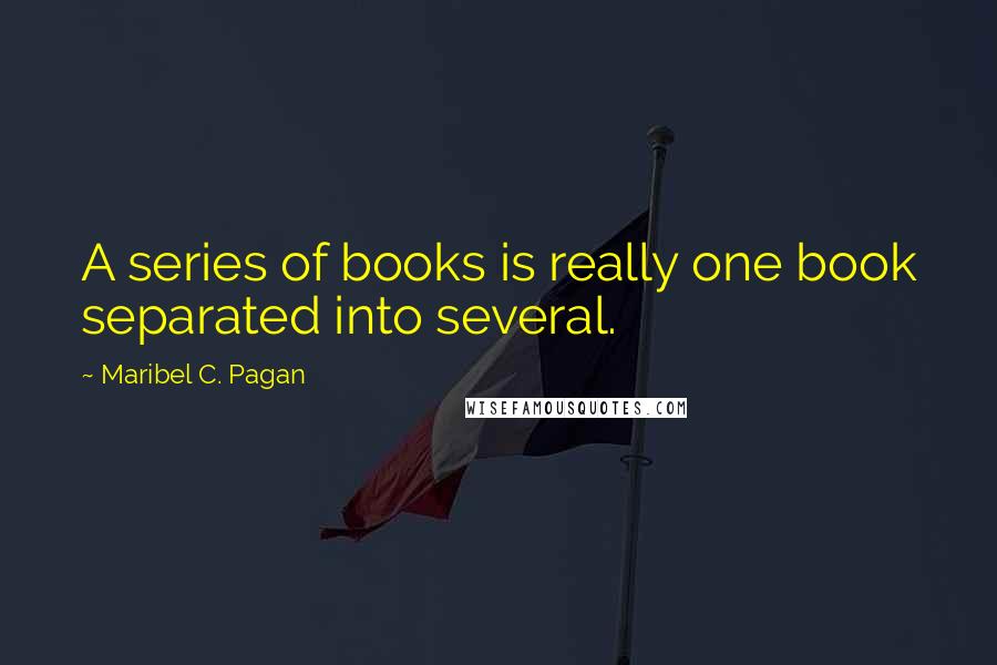 Maribel C. Pagan Quotes: A series of books is really one book separated into several.