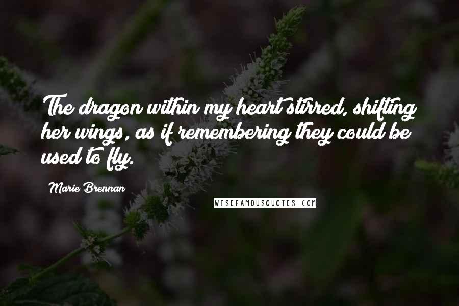 Marie Brennan Quotes: The dragon within my heart stirred, shifting her wings, as if remembering they could be used to fly.