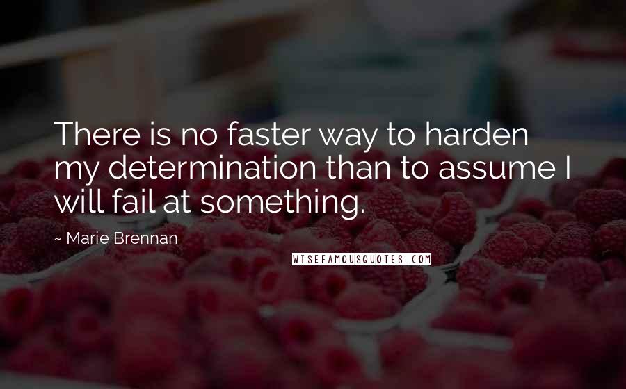 Marie Brennan Quotes: There is no faster way to harden my determination than to assume I will fail at something.