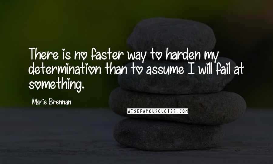 Marie Brennan Quotes: There is no faster way to harden my determination than to assume I will fail at something.