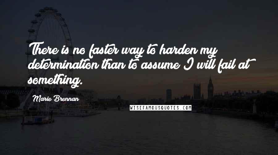 Marie Brennan Quotes: There is no faster way to harden my determination than to assume I will fail at something.