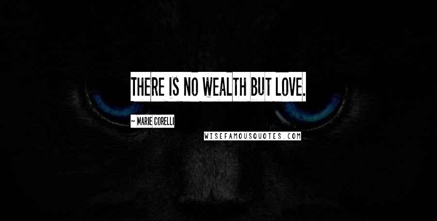 Marie Corelli Quotes: There is no wealth but love.