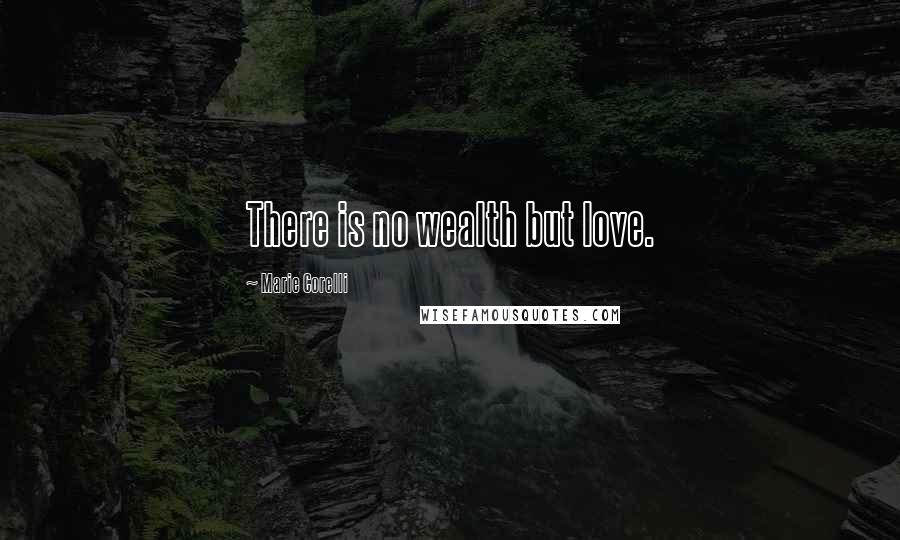 Marie Corelli Quotes: There is no wealth but love.