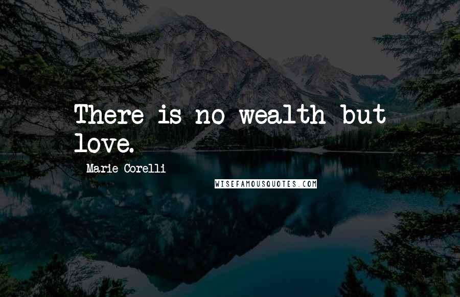 Marie Corelli Quotes: There is no wealth but love.