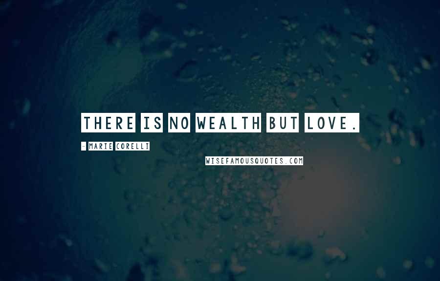 Marie Corelli Quotes: There is no wealth but love.