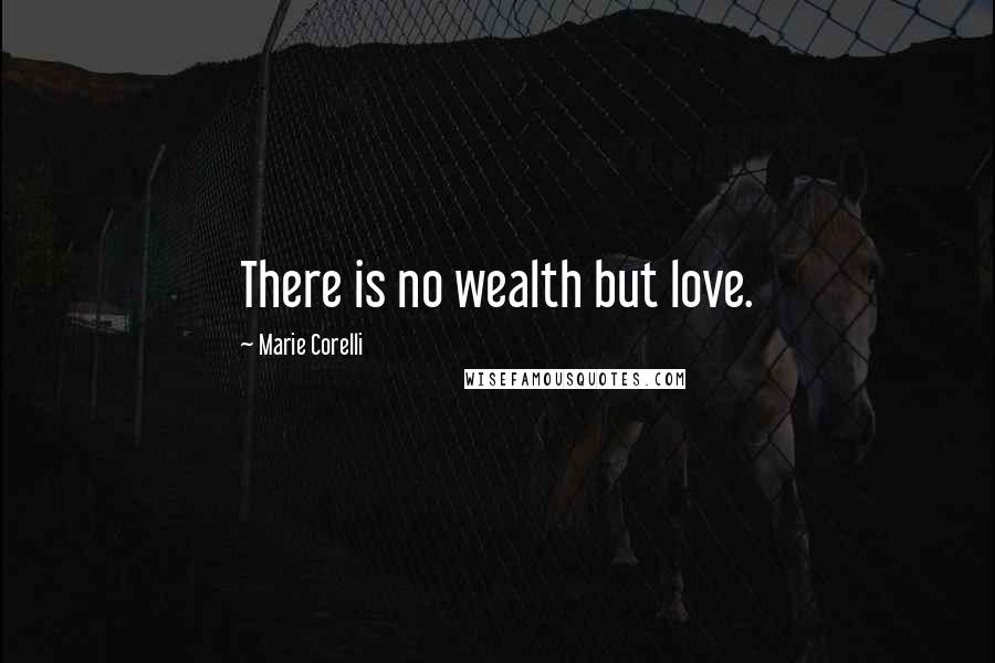 Marie Corelli Quotes: There is no wealth but love.