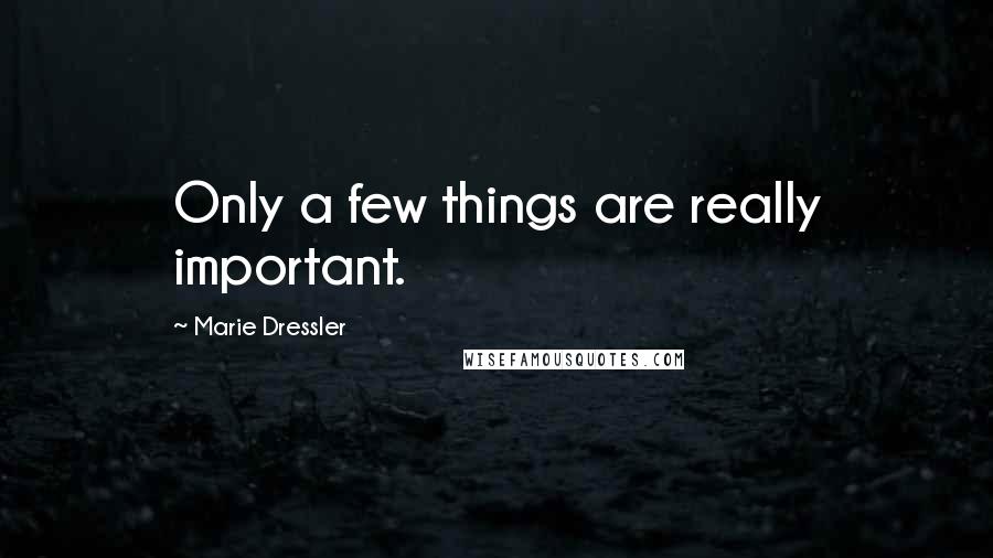 Marie Dressler Quotes: Only a few things are really important.