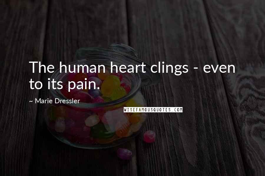 Marie Dressler Quotes: The human heart clings - even to its pain.
