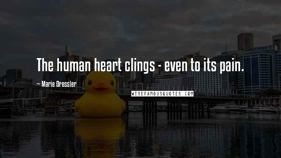 Marie Dressler Quotes: The human heart clings - even to its pain.