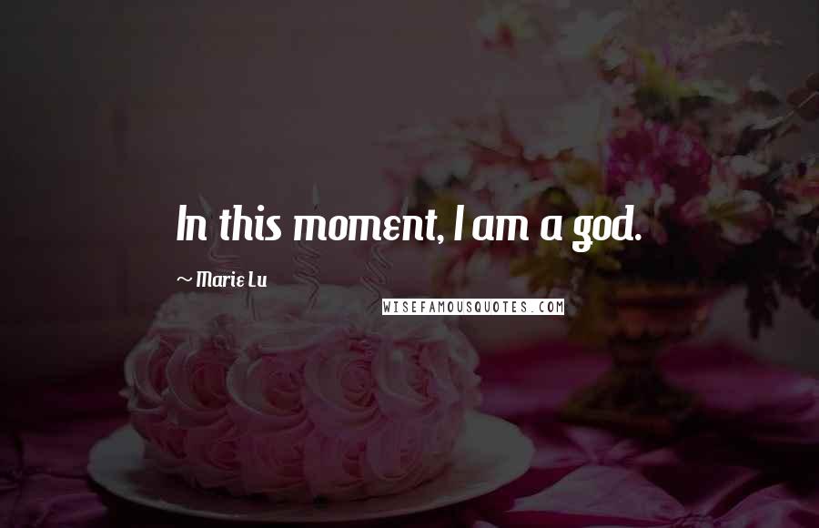 Marie Lu Quotes: In this moment, I am a god.