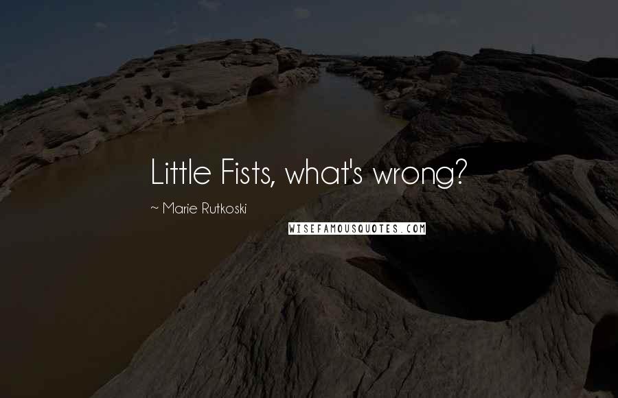 Marie Rutkoski Quotes: Little Fists, what's wrong?