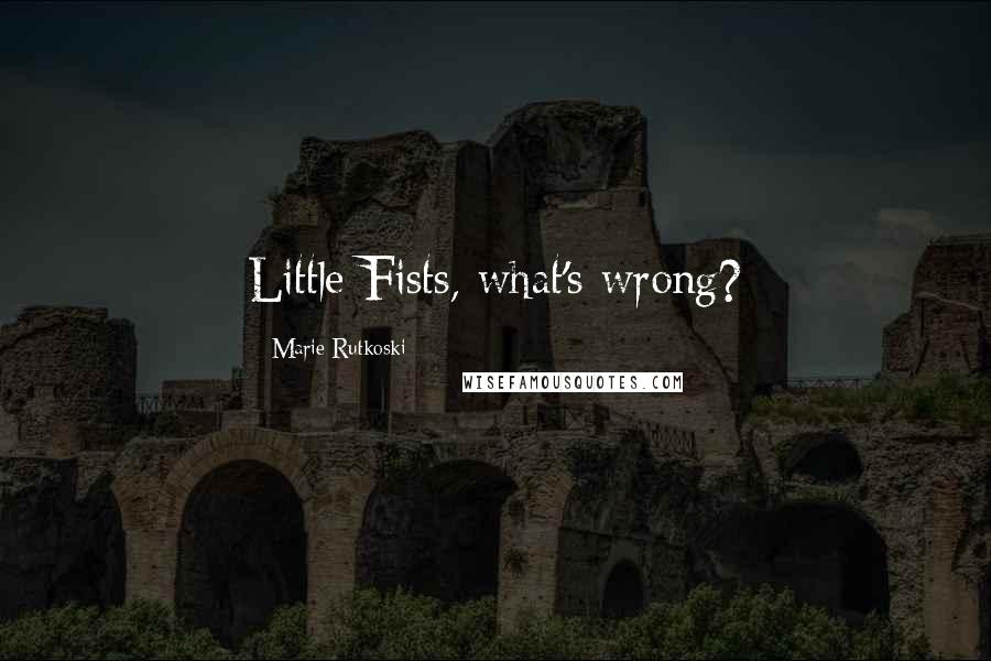 Marie Rutkoski Quotes: Little Fists, what's wrong?