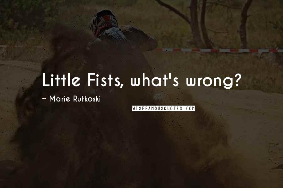 Marie Rutkoski Quotes: Little Fists, what's wrong?