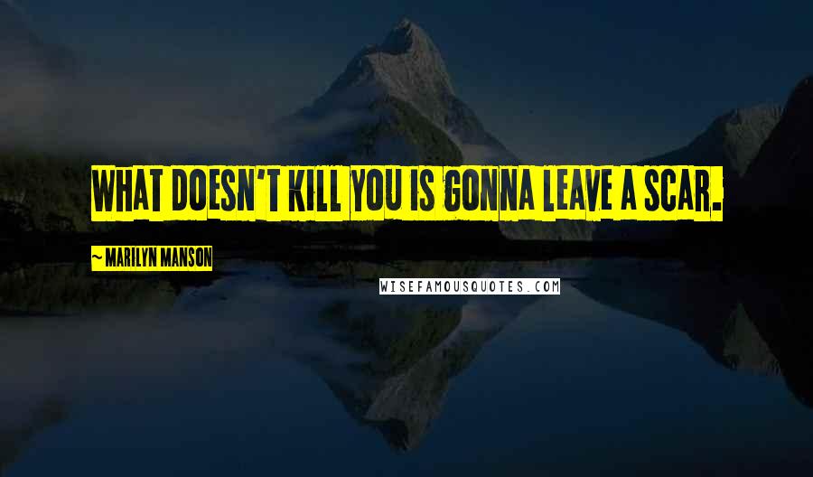 Marilyn Manson Quotes: What doesn't kill you is gonna leave a scar.