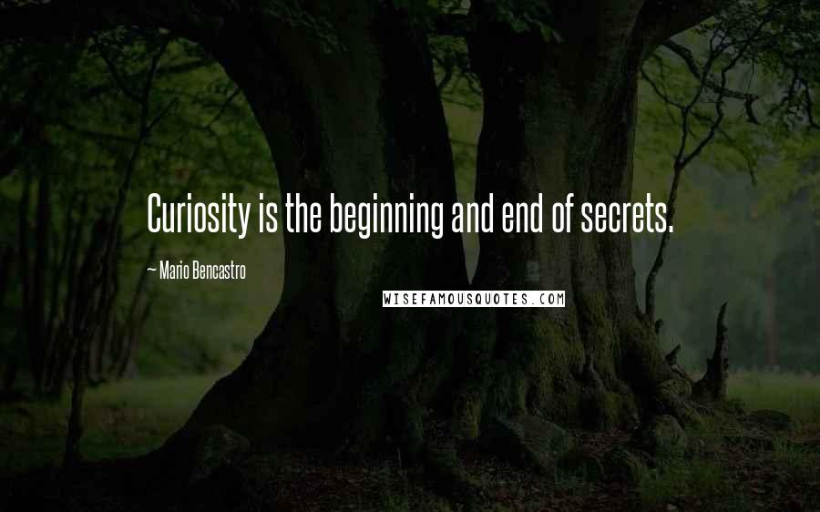 Mario Bencastro Quotes: Curiosity is the beginning and end of secrets.