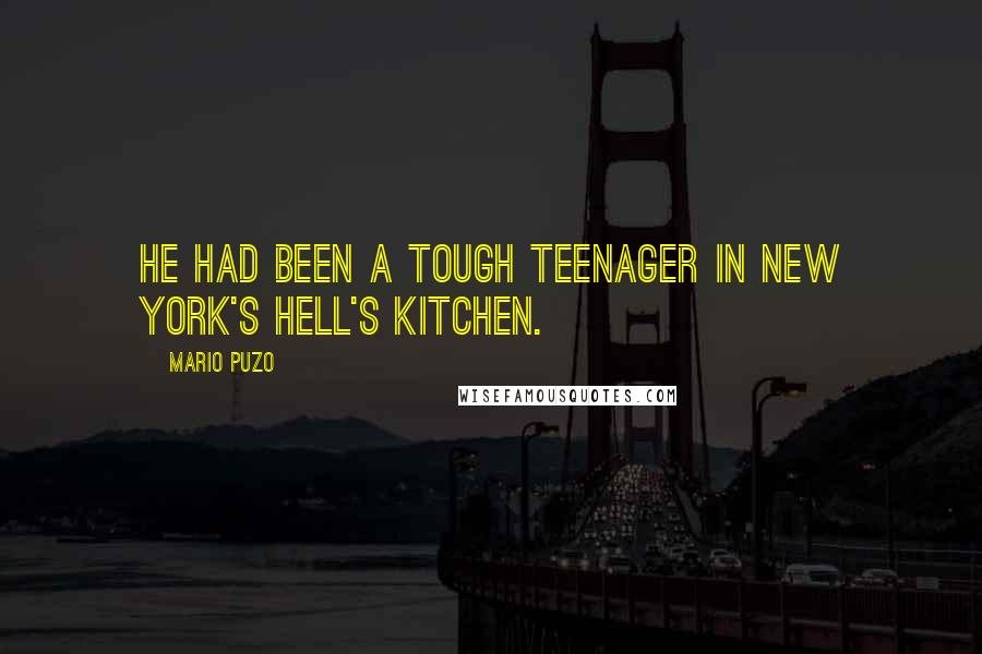 Mario Puzo Quotes: He had been a tough teenager in New York's Hell's Kitchen.