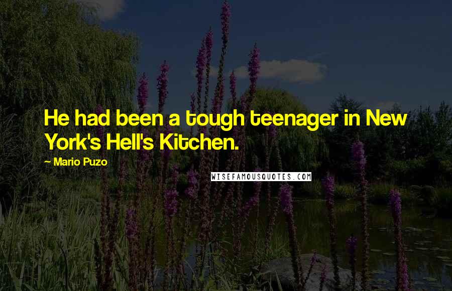 Mario Puzo Quotes: He had been a tough teenager in New York's Hell's Kitchen.