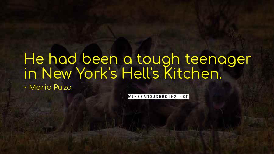 Mario Puzo Quotes: He had been a tough teenager in New York's Hell's Kitchen.