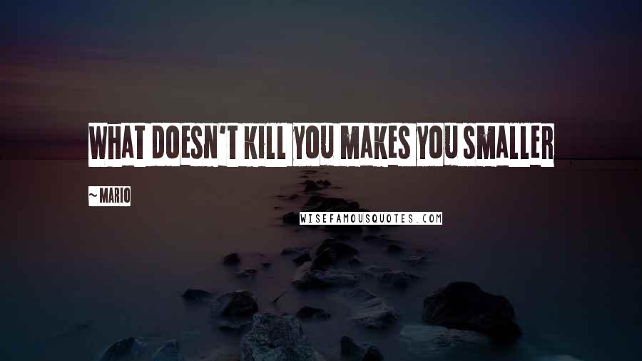 Mario Quotes: What doesn't kill you makes you smaller