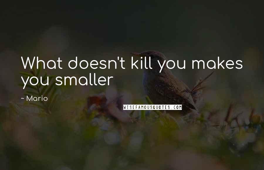 Mario Quotes: What doesn't kill you makes you smaller