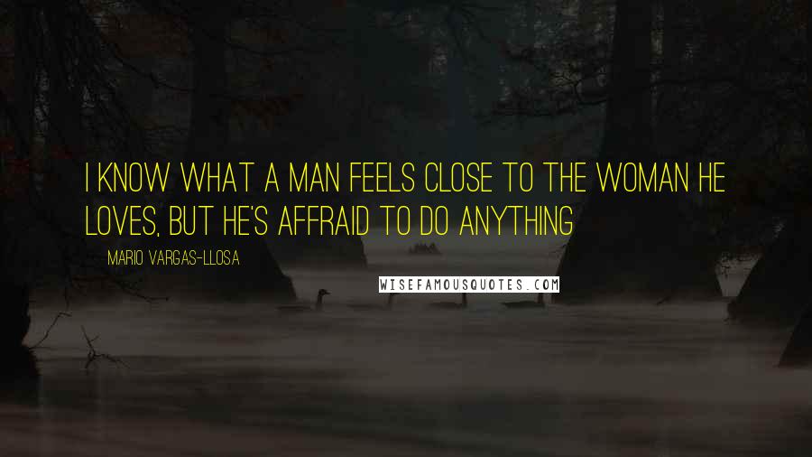 Mario Vargas-Llosa Quotes: I know what a man feels close to the woman he loves, but he's affraid to do anything