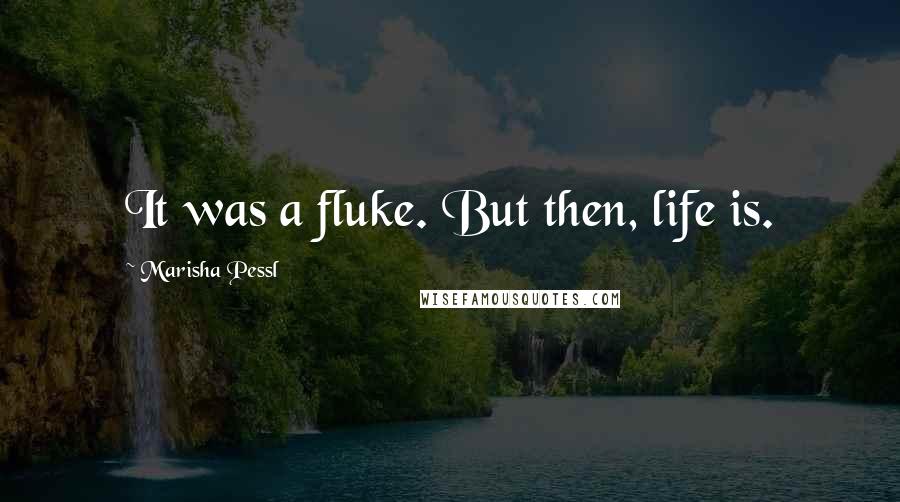Marisha Pessl Quotes: It was a fluke. But then, life is.