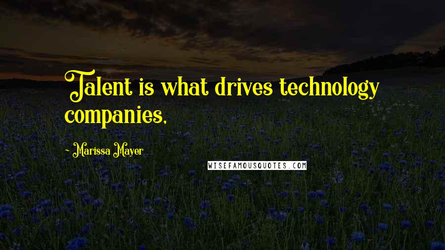 Marissa Mayer Quotes: Talent is what drives technology companies,