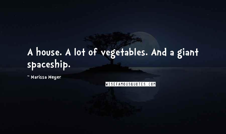 Marissa Meyer Quotes: A house. A lot of vegetables. And a giant spaceship.