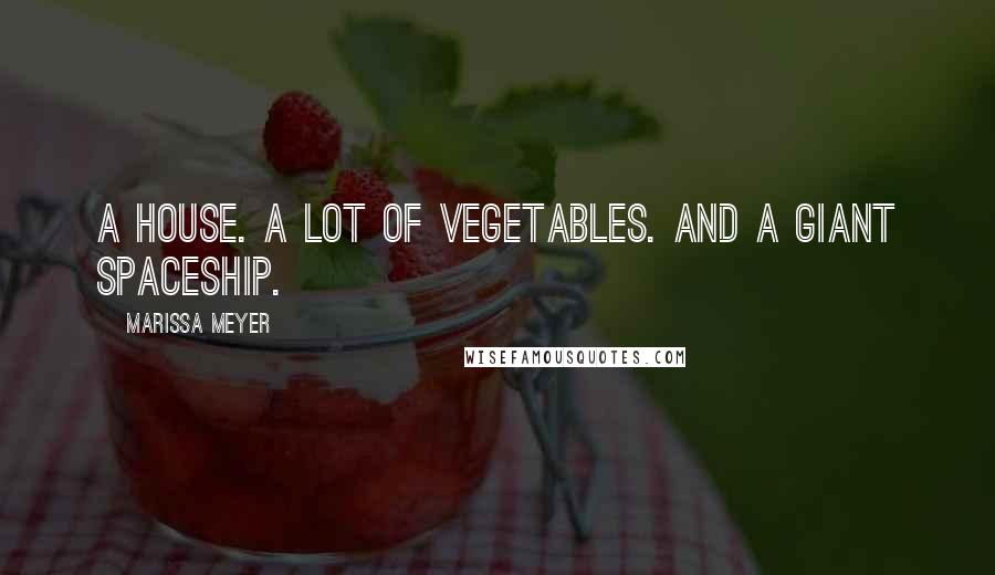 Marissa Meyer Quotes: A house. A lot of vegetables. And a giant spaceship.