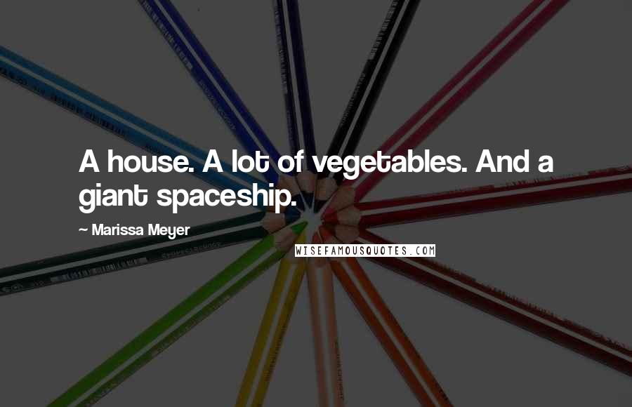 Marissa Meyer Quotes: A house. A lot of vegetables. And a giant spaceship.