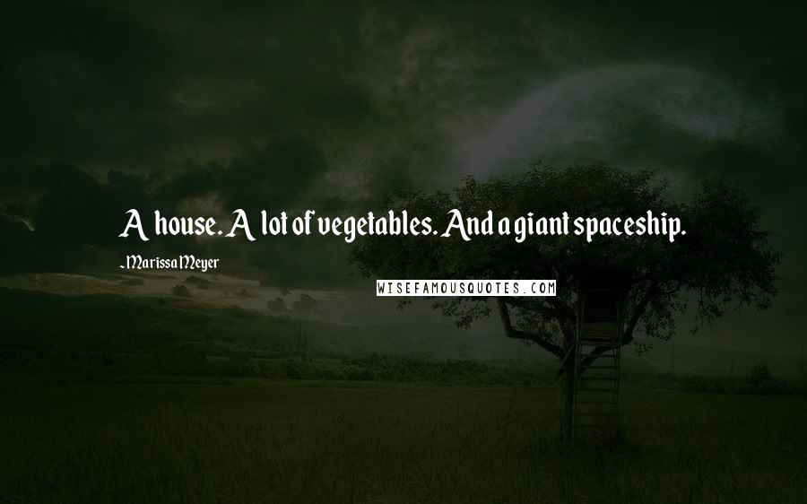Marissa Meyer Quotes: A house. A lot of vegetables. And a giant spaceship.