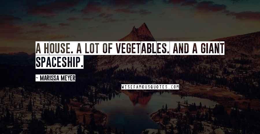 Marissa Meyer Quotes: A house. A lot of vegetables. And a giant spaceship.