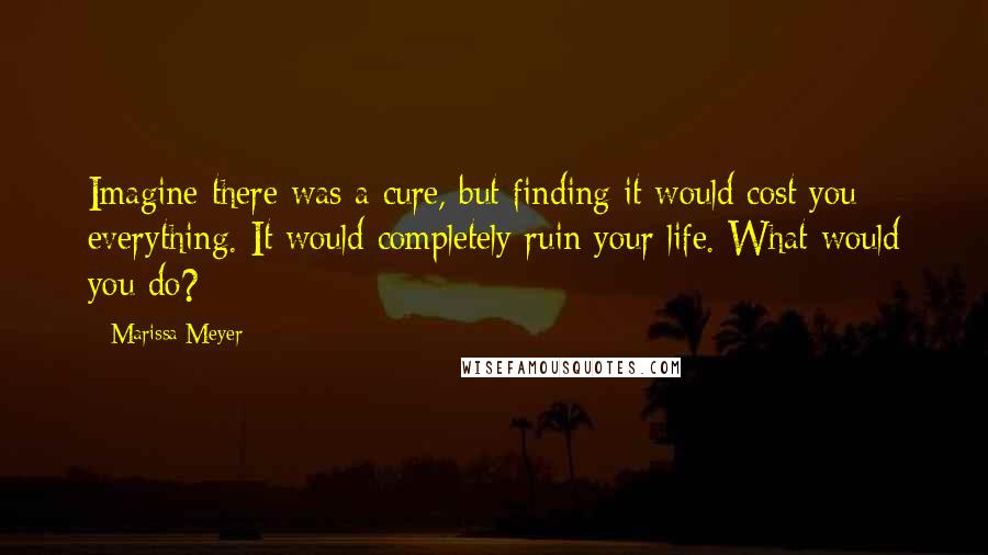 Marissa Meyer Quotes: Imagine there was a cure, but finding it would cost you everything. It would completely ruin your life. What would you do?