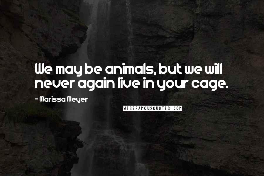 Marissa Meyer Quotes: We may be animals, but we will never again live in your cage.